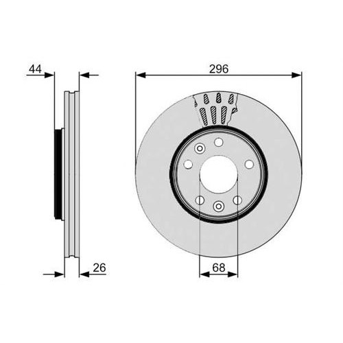 ÖN FREN AYNASI LGN III 07>LATITUDE 10>MGN III 08>SCENIC III 09>(296x26x23.4+5D+İçten HAV)(986479551) ÖN FREN AYNASI LGN III 07>LATITUDE 10>MGN III 08>SCENIC III 09>(296x26x23.4+5D+İçten HAV)(986479551)